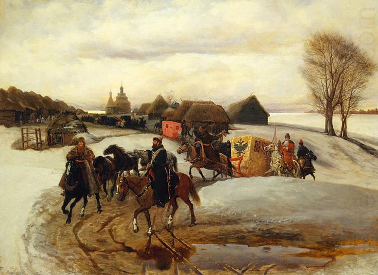 The Spring Pilgrimage of the Tsarina, under Tsar Aleksy Mihailovich, Vyacheslav Schwarz